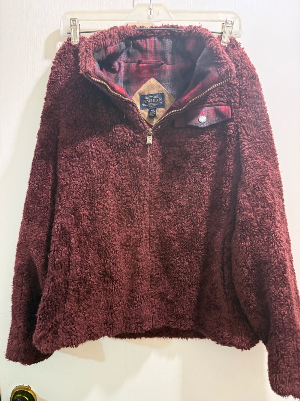 Pendleton Burgundy Teddy Sherpa Jacket